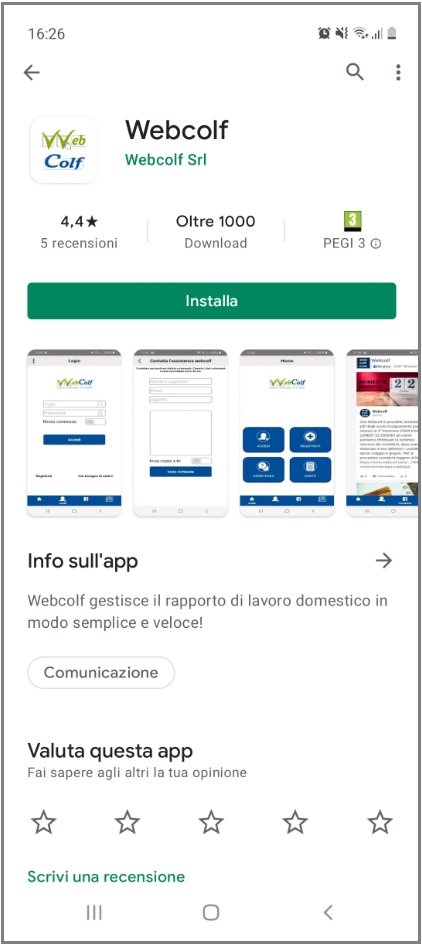 Come utilizzare Webcolf da app Come utilizzare Webcolf da app